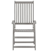 VidaXL Tuinstoelen verstelbaar 4 st met kussens massief acaciahout