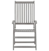 VidaXL Tuinstoelen verstelbaar 6 st met kussens massief acaciahout