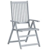 VidaXL Tuinstoelen verstelbaar 6 st met kussens massief acaciahout