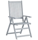 VidaXL Tuinstoelen verstelbaar 6 st met kussens massief acaciahout