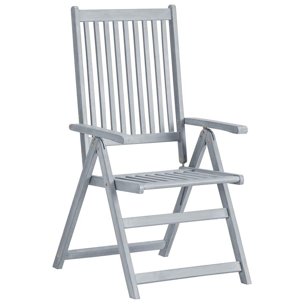 VidaXL Tuinstoelen verstelbaar 6 st met kussens massief acaciahout