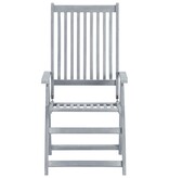 VidaXL Tuinstoelen verstelbaar 6 st met kussens massief acaciahout