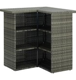 VidaXL 16-delige Tuinbarset met kussens poly rattan grijs