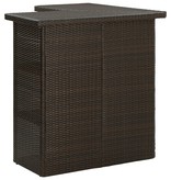 VidaXL 16-delige Tuinbarset met kussens poly rattan bruin