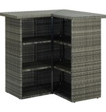 VidaXL 8-delige Tuinbarset met kussens poly rattan grijs