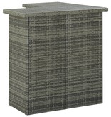 VidaXL 8-delige Tuinbarset met kussens poly rattan grijs