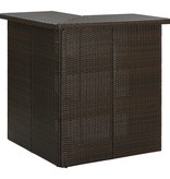 VidaXL 8-delige Tuinbarset met kussens poly rattan bruin