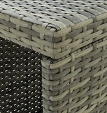 VidaXL 5-delige Tuinbarset met kussens poly rattan grijs