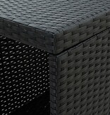 VidaXL 5-delige Tuinbarset met kussens poly rattan zwart