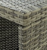 VidaXL 5-delige Tuinbarset met kussens poly rattan grijs