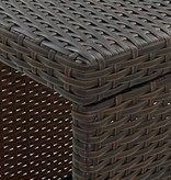 VidaXL 5-delige Tuinbarset met kussens poly rattan bruin