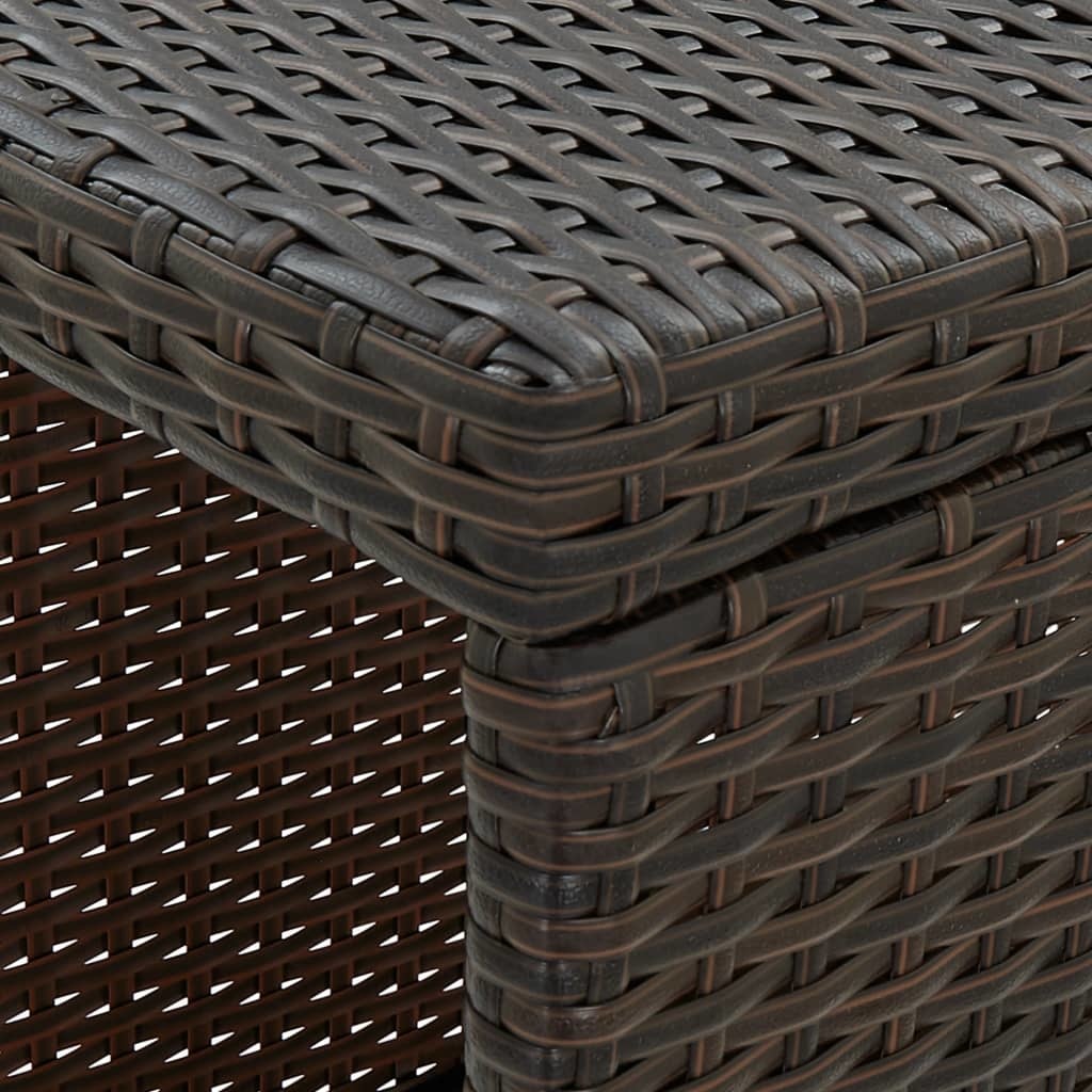 VidaXL 5-delige Tuinbarset met kussens poly rattan bruin