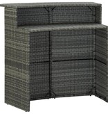 VidaXL 5-delige Tuinbarset met kussens grijs