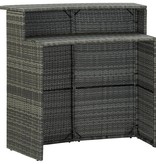 VidaXL 4-delige Tuinbarset met kussens grijs