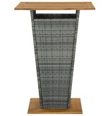 VidaXL 9-delige Tuinbarset met kussens poly rattan grijs