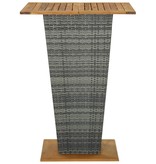 VidaXL 9-delige Tuinbarset met kussens poly rattan grijs