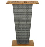 VidaXL 5-delige Tuinbarset met kussens poly rattan grijs