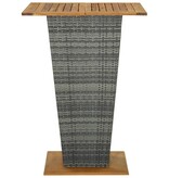 VidaXL 9-delige Tuinbarset met kussens poly rattan grijs