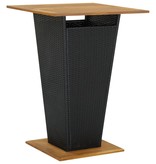 VidaXL 9-delige Tuinbarset met kussens poly rattan zwart