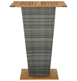 VidaXL 5-delige Tuinbarset met kussens poly rattan grijs