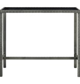 VidaXL 7-delige Tuinbarset poly rattan grijs