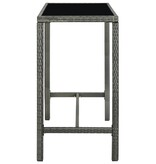 VidaXL 7-delige Tuinbarset poly rattan grijs