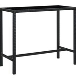 VidaXL 7-delige Tuinbarset poly rattan zwart