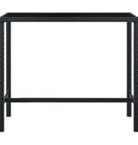 VidaXL 7-delige Tuinbarset poly rattan zwart