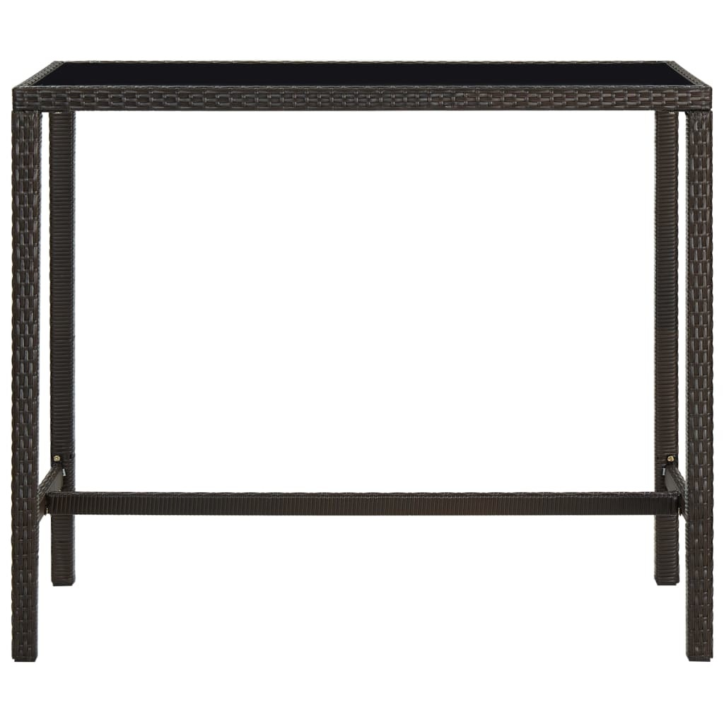 VidaXL 7-delige Tuinbarset poly rattan bruin