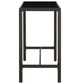 VidaXL 7-delige Tuinbarset poly rattan bruin