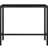 VidaXL 5-delige Tuinbarset poly rattan zwart
