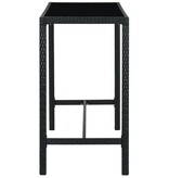 VidaXL 5-delige Tuinbarset poly rattan zwart
