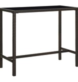 VidaXL 5-delige Tuinbarset poly rattan bruin