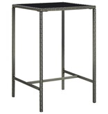 VidaXL 5-delige Tuinbarset poly rattan grijs