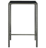 VidaXL 5-delige Tuinbarset poly rattan grijs