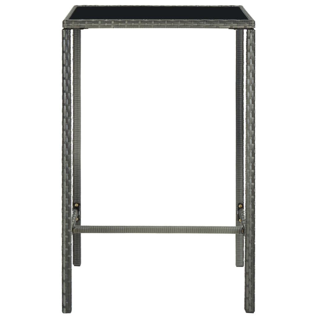 VidaXL 5-delige Tuinbarset poly rattan grijs