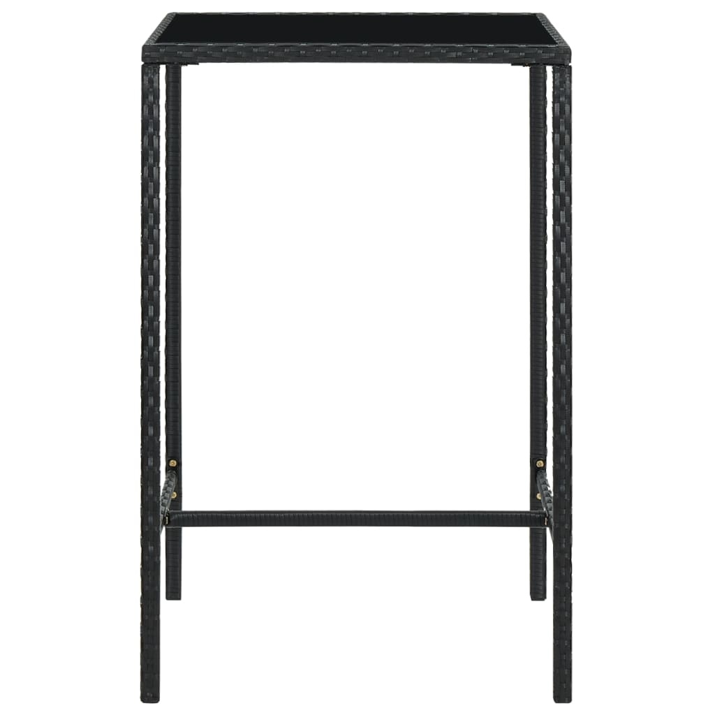 VidaXL 5-delige Tuinbarset poly rattan zwart