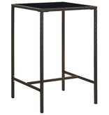 VidaXL 5-delige Tuinbarset poly rattan bruin