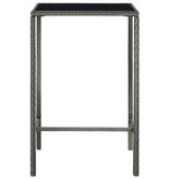 VidaXL 3-delige Tuinbarset poly rattan grijs