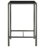VidaXL 3-delige Tuinbarset poly rattan grijs