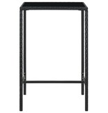 VidaXL 3-delige Tuinbarset poly rattan zwart