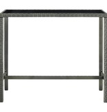 VidaXL 7-delige Tuinbarset met kussens poly rattan grijs