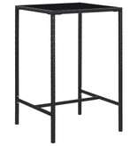 VidaXL 5-delige Tuinbarset met kussens poly rattan zwart