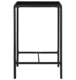 VidaXL 5-delige Tuinbarset met kussens poly rattan zwart