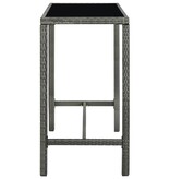 VidaXL 7-delige Tuinbarset met kussens poly rattan grijs