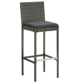 VidaXL 7-delige Tuinbarset met antracietkleurige kussens poly rattan