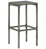 VidaXL 9-delige Tuinbarset met kussens poly rattan grijs