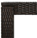 VidaXL 3-delige Tuinbarset met kussens poly rattan bruin