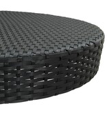 VidaXL 5-delige Tuinbarset poly rattan zwart