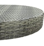 VidaXL 5-delige Tuinbarset met kussens poly rattan grijs